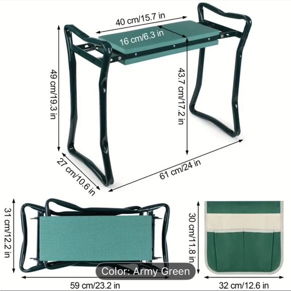 Garden Kneeler and Seat Foldable - Picture 2 of 8